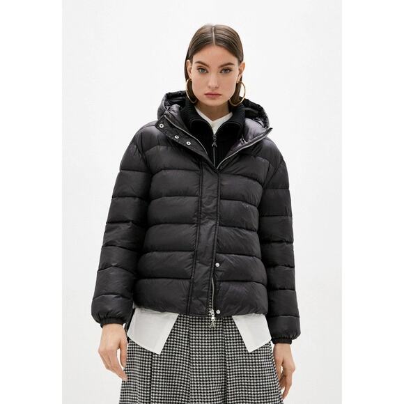 Patrizia Pepe- Premium Insulated Jacket-Italian Designer-Black-NWT Sz:38 Ret$407 - Picture 2 of 8